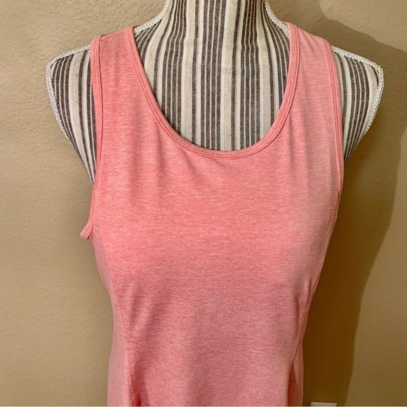 NWT Athletic Dress Large Harmony & Balance Coral Pink Racerback Stretch Slvlss - Picture 2 of 16